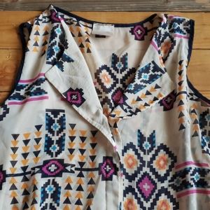 Aztec print blouse